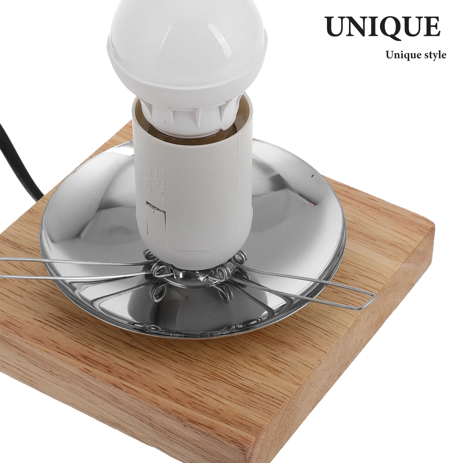 قاعدة مصابيح خشبية E27 مقبس برغي تصميم فريد من نوعه ثلاثي الشق بناء مستقر لتقوم بها بنفسك مصباح طاولة ملحقات الإضاءة الداخلية #6