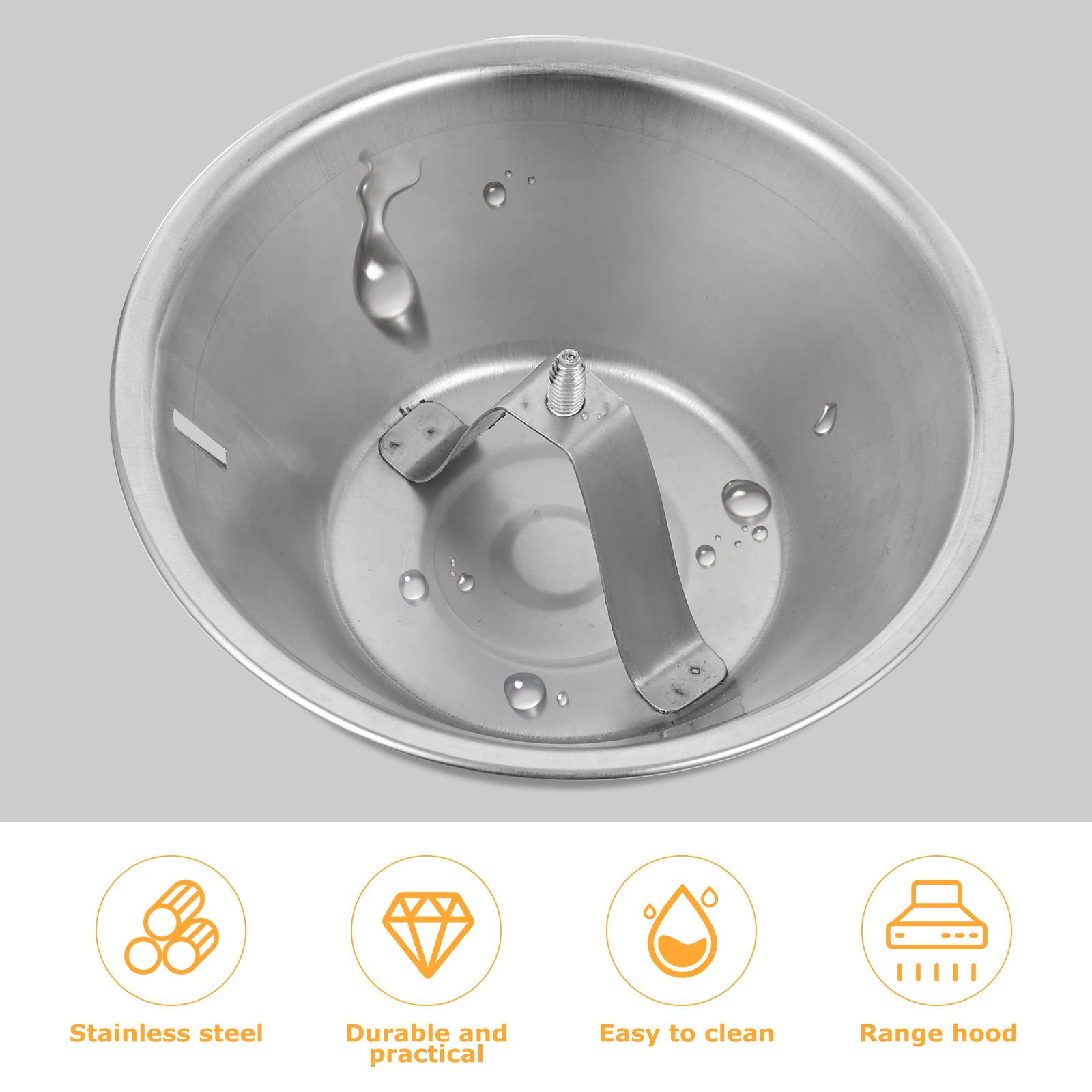 

Stainless Steel Range Hood Oil Cup Replacement Bowl for Home Kitchen Grease Collector Easy Installation Practical Use