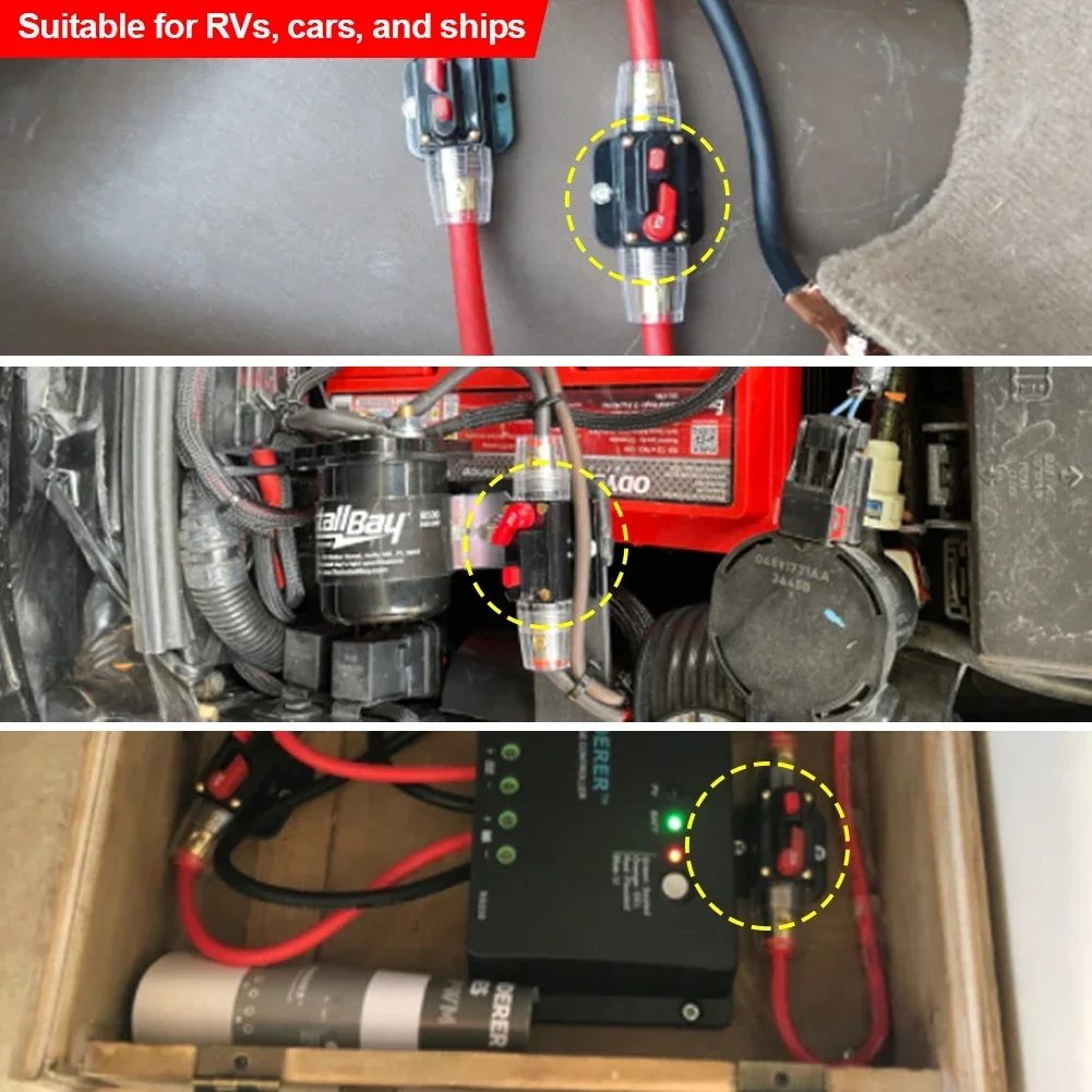

12V-24V Автомобильный грузовик Самовосстанавливающийся предохранитель 20A 30A 40A 50A 60A 80A 100A 125A 150A Короткий предохранитель для автофургона Лодка Аудио самовосстанавливающийся предохранитель