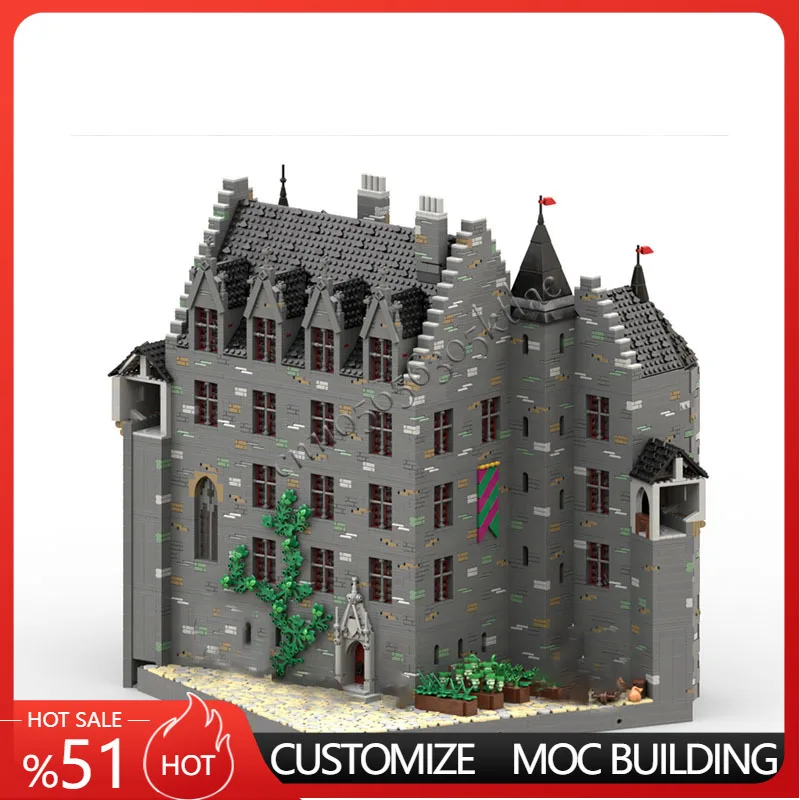 

19937 PCS MOC Medieval Fortress The Great Hall - Part 4 Model Building Bricks DIY Sets Assembly Blocks Christmas Collect Gifts
