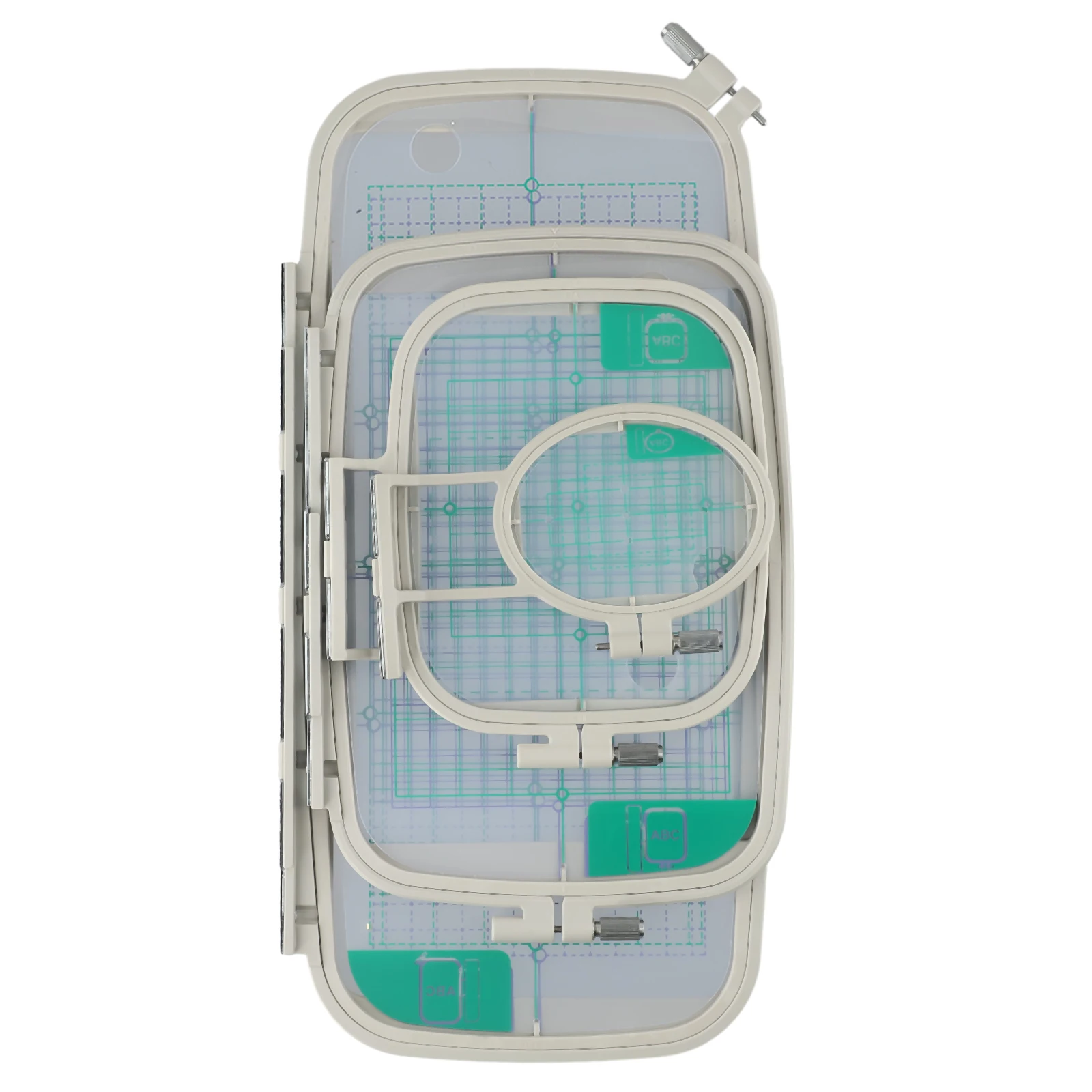 Seamless Embroidery Experience with this 4 Piece Hoop Set Compatible with PE770 Nv780d F440e Pe830dl Ns2750d Etc