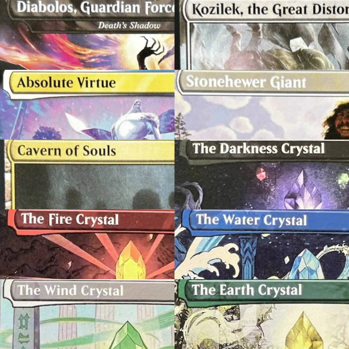Enlightened Tutor, Vérité Absolue, Vestige Anticausal, Géant de Stonehewer, The Endstone, Cartes Proxy TCG de Haute Qualité (Noyau Noir)