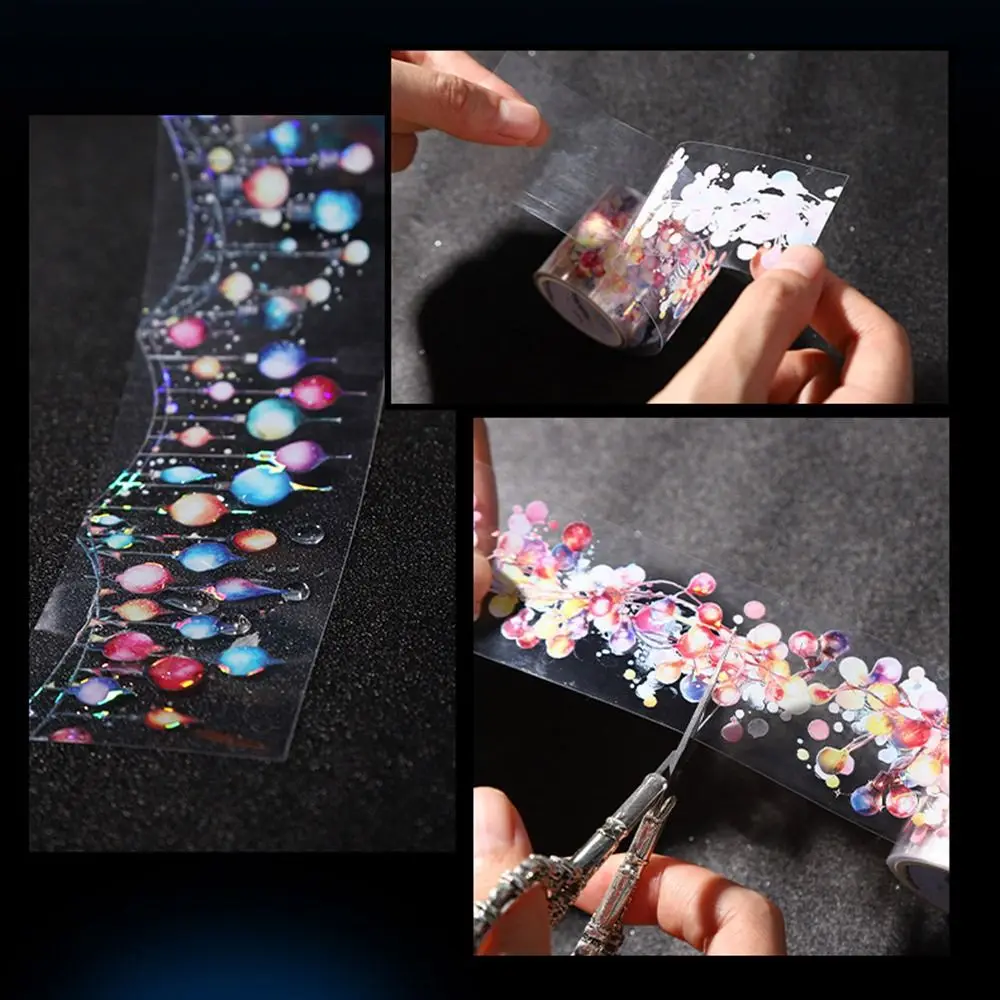 Mr. Paper 6Style Lighting Theme Shell Light Tape PET 40mm*2m Handbook Notebook Decoration DIY Tape Stickers for DIY Phone Case