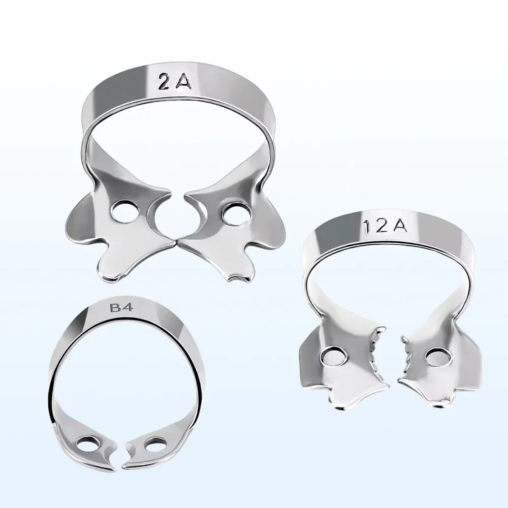 Dental Rubber Dam Clamps Set Multiple Sizes Stainless Steel Instruments for Endodontic Restorative Orthodontic Use Kit