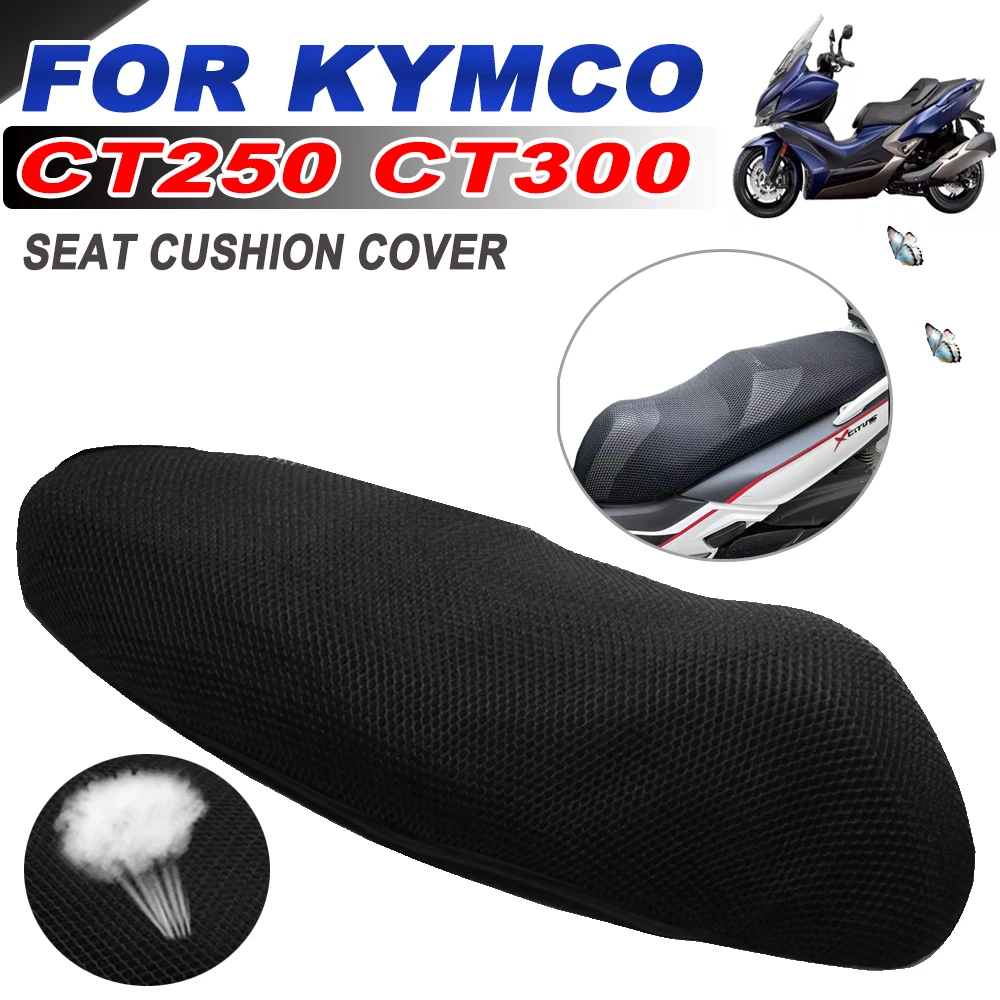 

Motorcycle Seat Cushion Cover For KYMCO Xciting CT250 CT300 CT 250 300 Accessories 3D Mesh Net Sunproof Seat Protection Guard