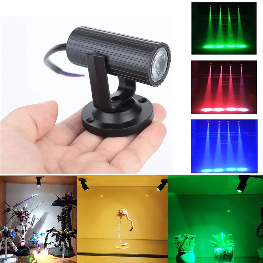 RGB 1W Led Stage Spotlight Lightweight Portable Lamp 360 Degree Soft Party Dance Floor Spotlights For Show Bar Concert Deco Lamp