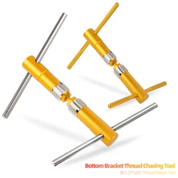 AXI Bicycle BSA Thread Bottom Bracket Tapping High Strength Steel Tool BC 1.37x24 TPI Bike Frame BB Thread Tap Repair Tools Kit