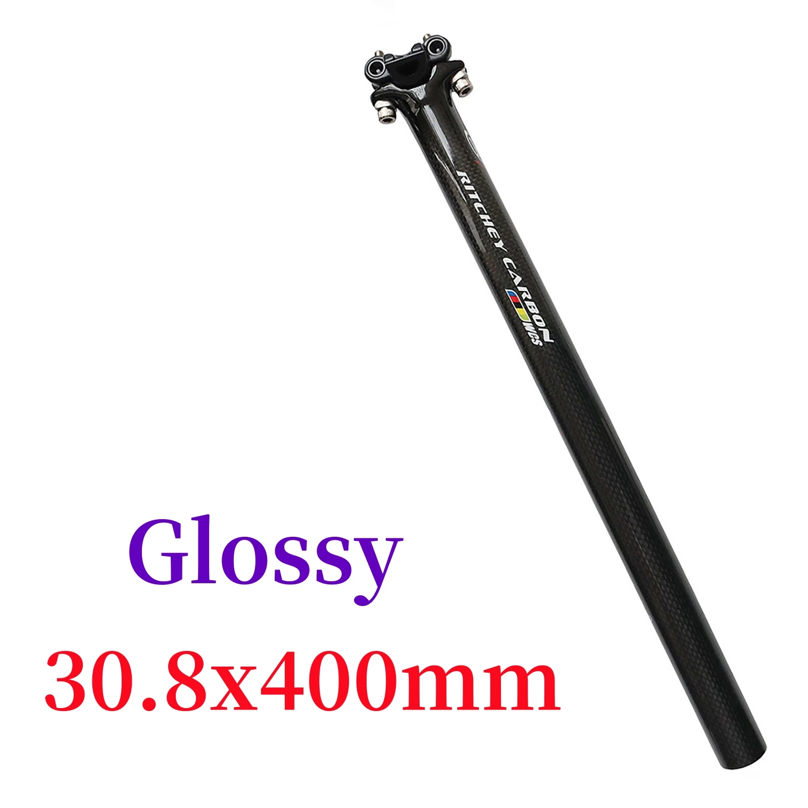 3K Carbonfaser-Fahrradsattelstütze 27,2/30,8/31,6mm MTB/Rennrad Carbonfaser-Sattelstütze 350/400/450mm