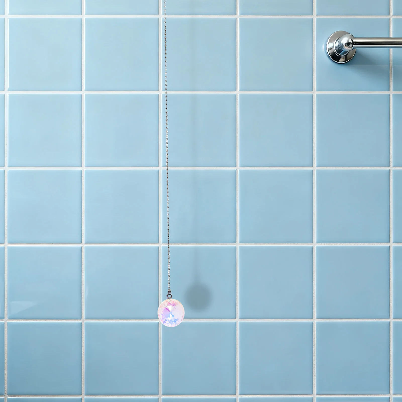 

4Pcs Crystal Ceiling Fan Pull Chains Elegant Water Drop Pendant Decorative Chain Ornaments for Light Fixtures Lamps Fan Pull