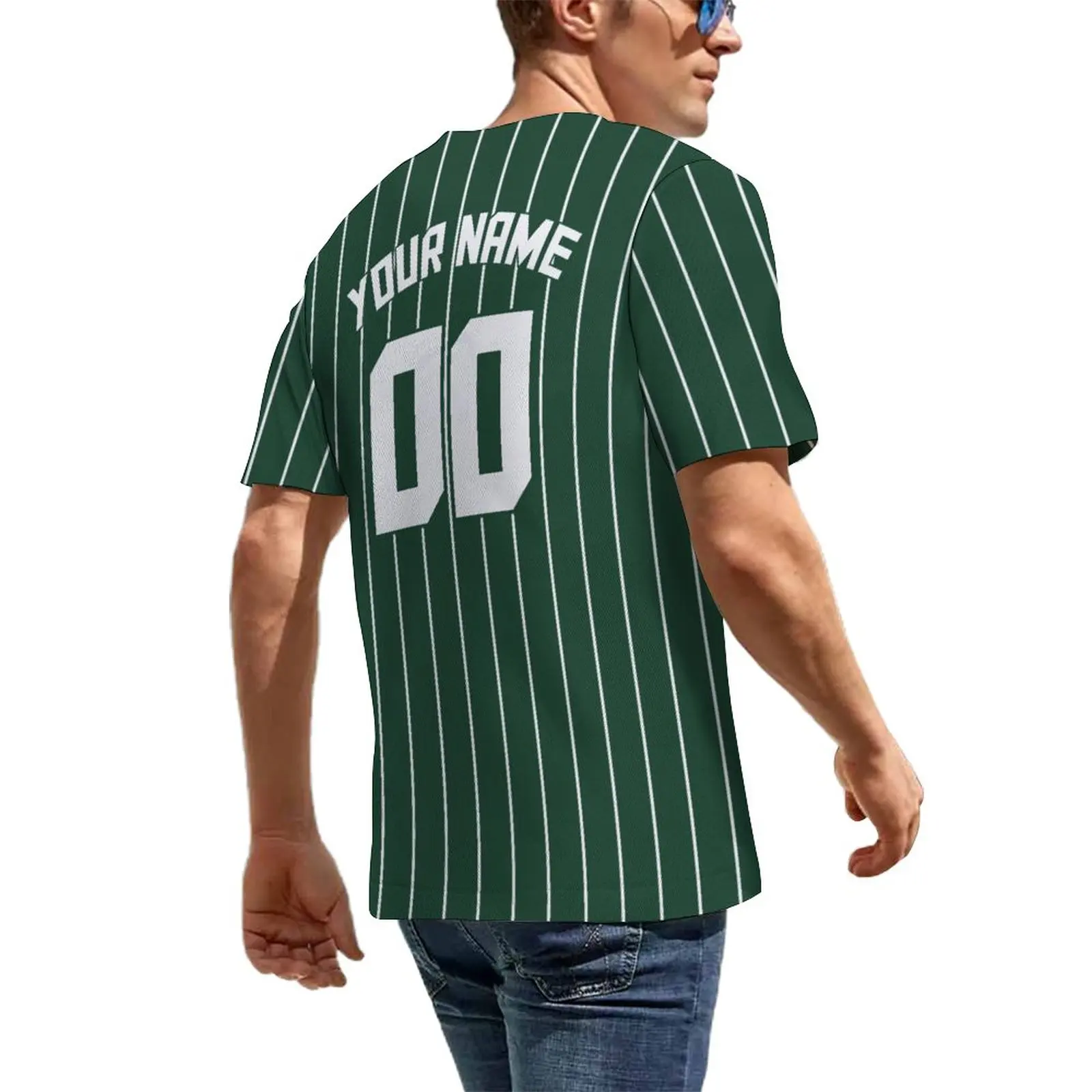 Men's Custom Baseball Jersey Personalized Printed Name Number Pinstripe Baseball Shirt Team Uniform Fans Gift S-6XL view 5