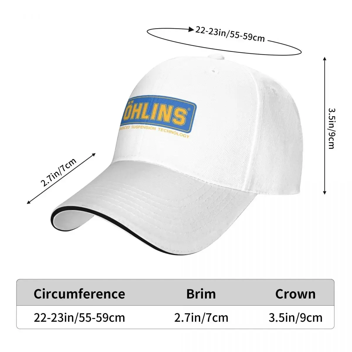 Ohlins Baseball Caps Snapback Fashion Baseball Hats Breathable Casual Outdoor For Men's And Women's Polychromatic Customizable