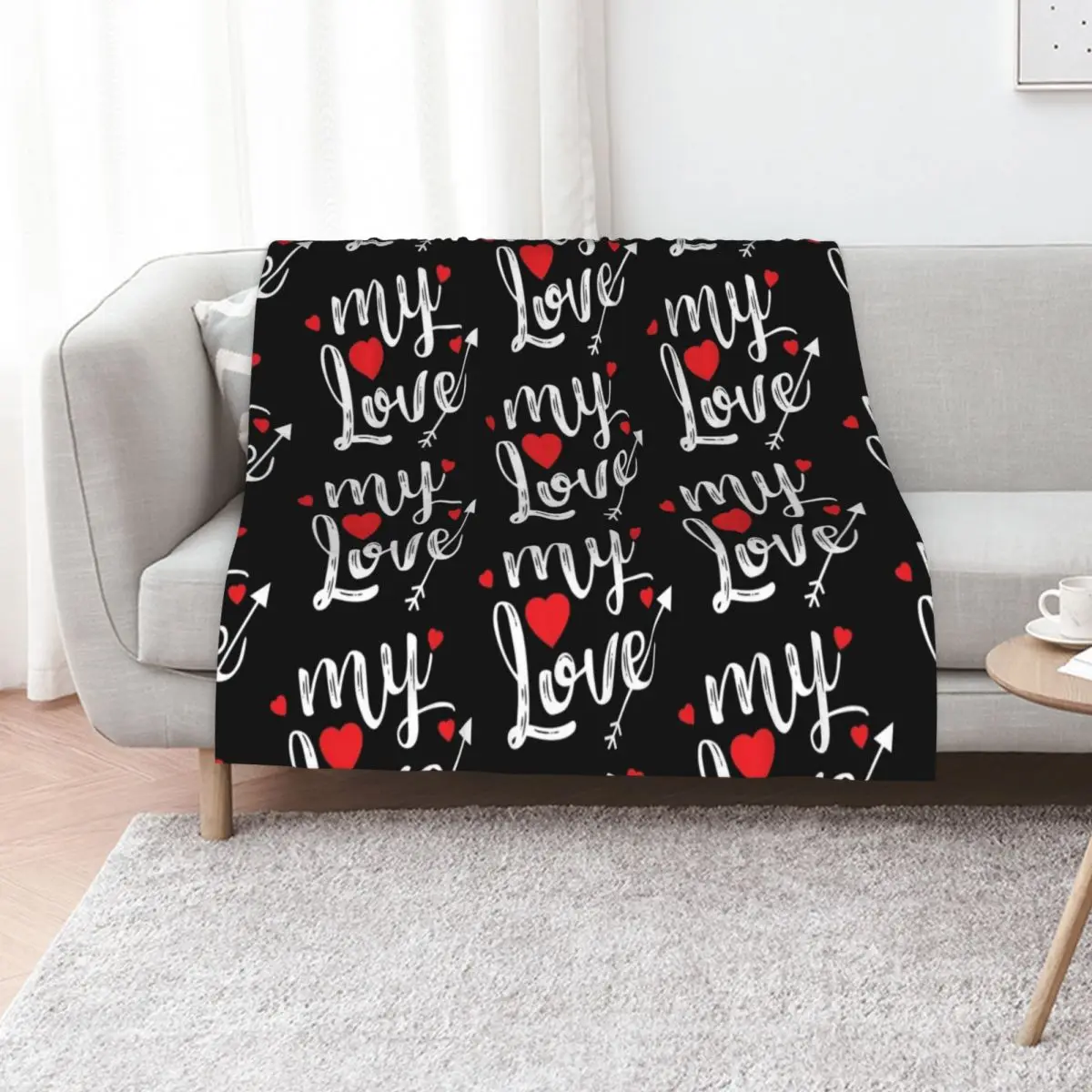My Love You are always in my heart love you Art Design Happy Apparel Essential Inspiration Joy Mood Funny Throw Blanket