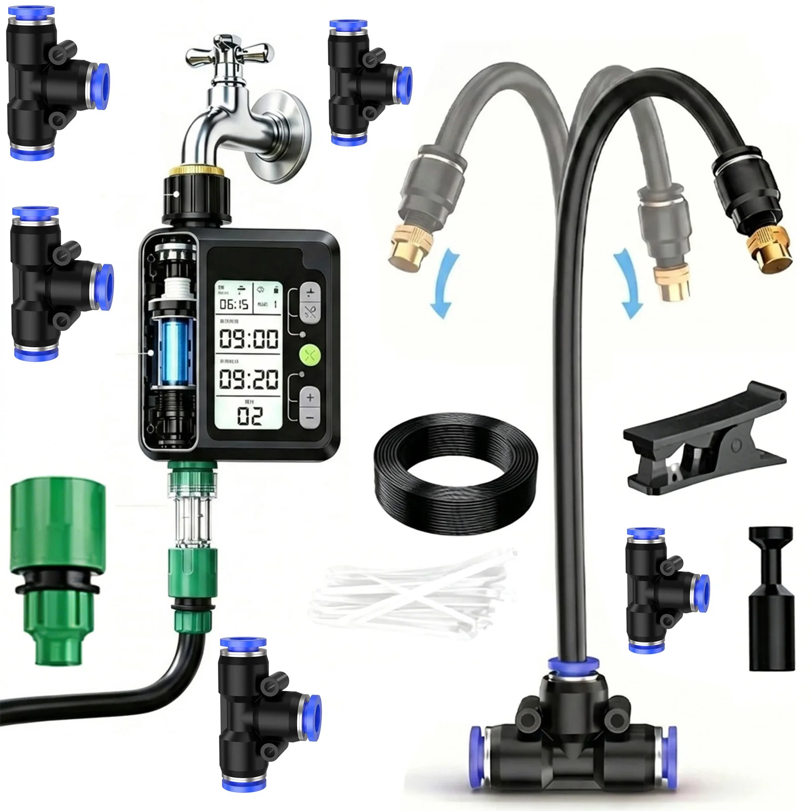 set-di-irrigazione-da-giardino-con-controller-intelligente-temporizzato-kit-automatico-per-irrigazione-di-fiori-e-prato