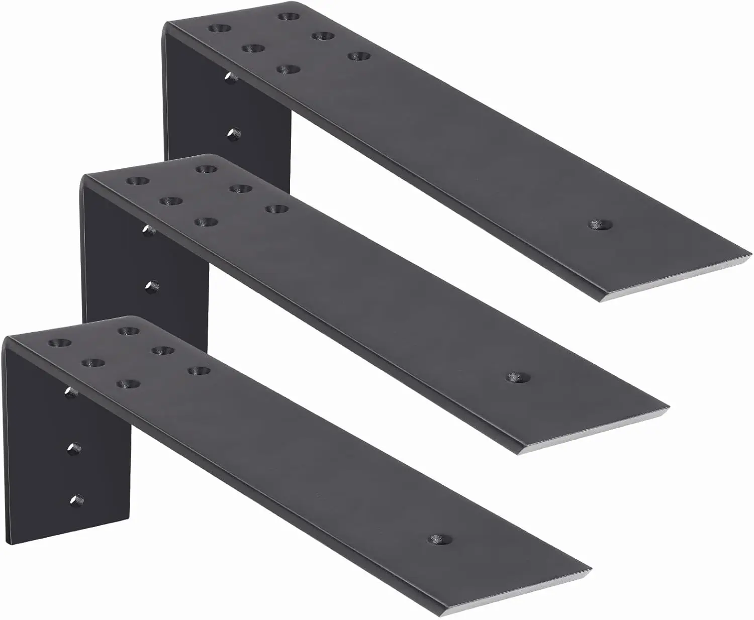 

16 Inch Countertop Support Bracket, 3 Pack Heavy Duty Steel Floating Shelf Brackets 1/4 Inch Thick, 800 lbs Load Capacity for