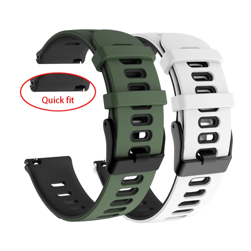 Watchband For Samsung Galaxy Watch 3 45mm 41mm Strap Bracelet 20mm / 22MM Watchstrap Silicone For Garmin venu sq 2 wristband