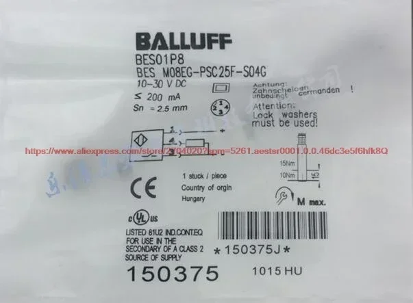 100% NEW BES M08EG-PSC25F-S04G proximity switch M8 turn 12 plug-in PNP normally open 10-30V sensor