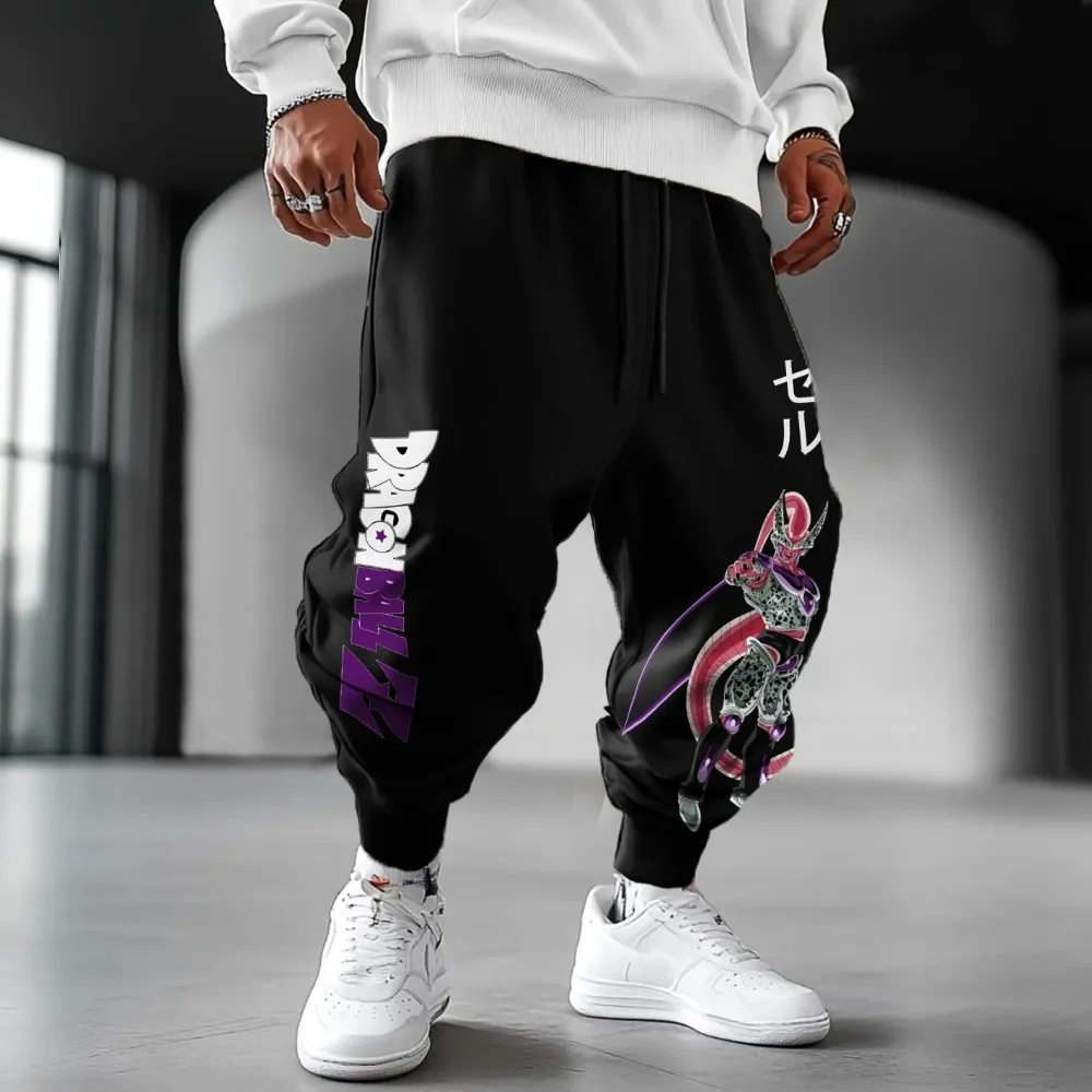 

Dragon Ball Men and Women Sports Pants Trousers Cell Japanese Anime Spring and Autumn Retro Cotton Casual Jogger Pants