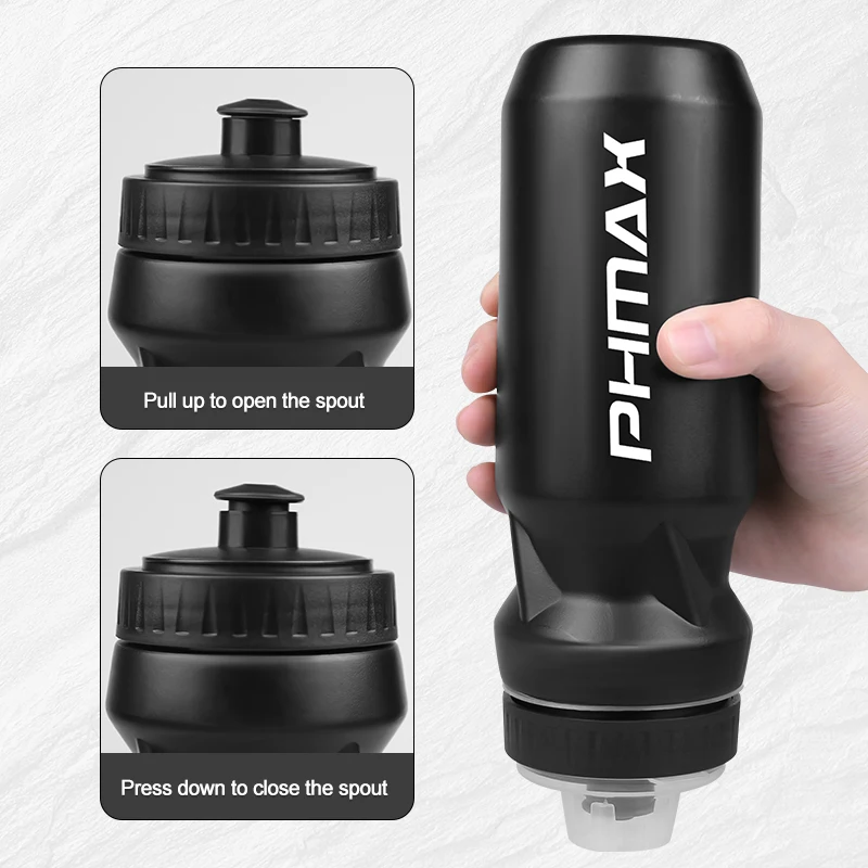 PHMAX Cycling Water Bottle 610ml Mountain Road Bicycle Squeeze Cup With Bottle Cage Outdoor Sports Portable Bike Water Cup