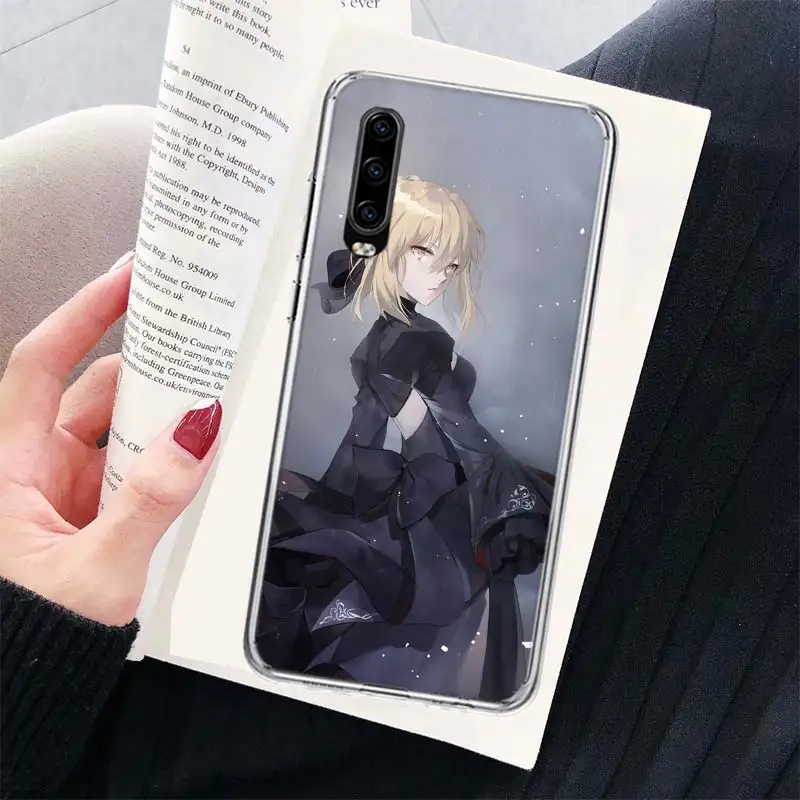 Cartoon Fate Stay Night Saber Phone For Huawei P30 Lite P10 P20 P40 P50 Pro Cover Huawei Mate 40 Pro 10 20 Lite 30 Capa Coque Sh