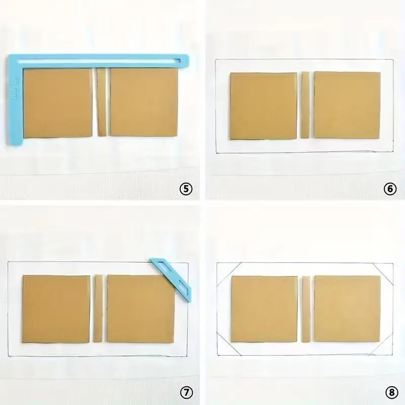 6Pcs Beginner Scrapbooking Tool Bookbinding Kit Easy to Use DIY Stencil Set for Crafting Planners Journals Memorabilia