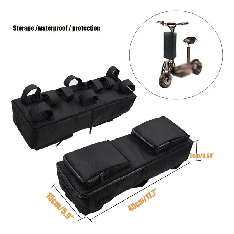 Cycling Battery Bag 17.7Inch/45Cm Electric Scooter Bag Case Bicycle Front Waterproof Storage For MTB Ebike Bag Bike Bag