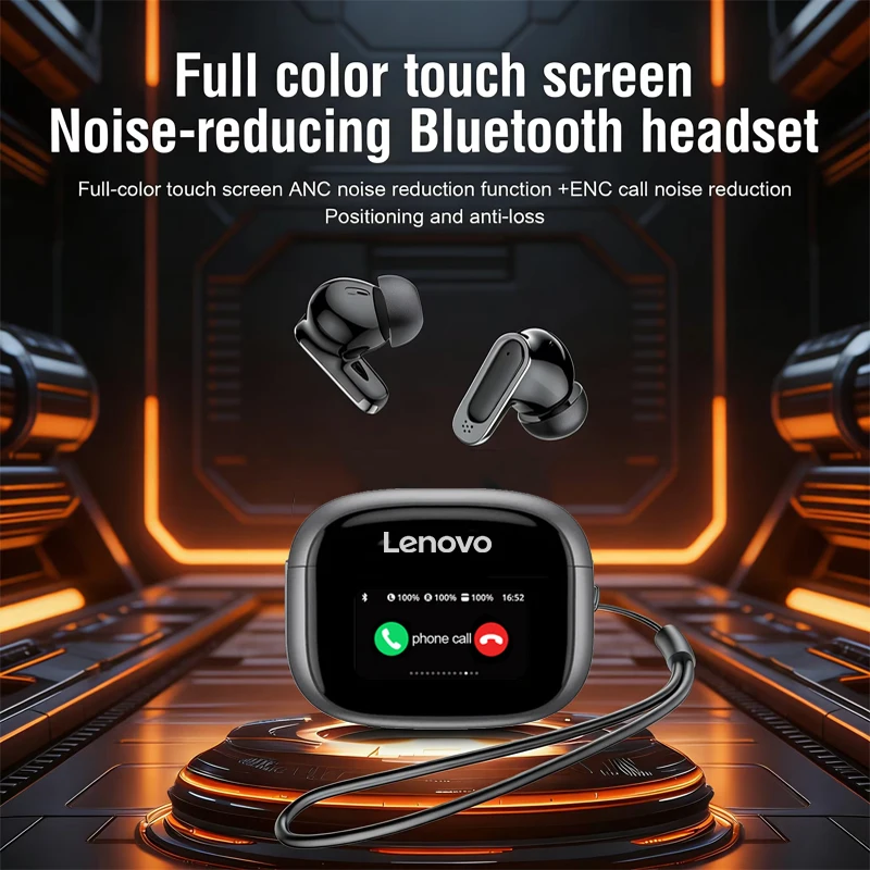 Lenovo New TWS Smart Digital Bluetooth Earphones In Ear ANC Noise Reduction Long Range Wireless Earphones With Mic Touch Screen view 2