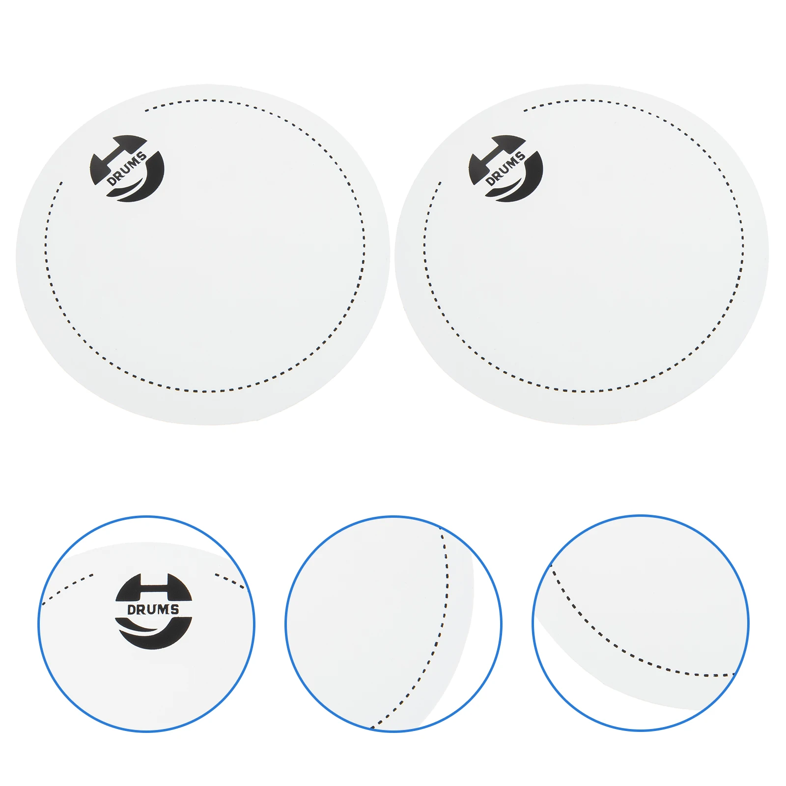 

2pcs Anti-collision Reinforcement Sticker Protective Drum Set Supplies Durable PET Material Kick Pedal Protection Reusable