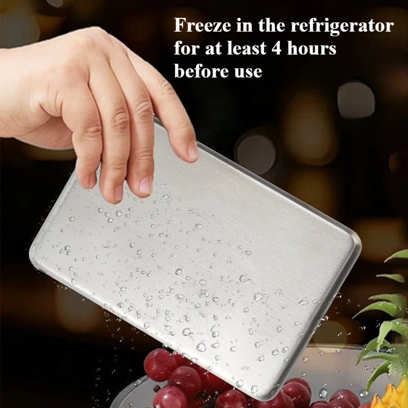 Stainless Steel Ice Pads, Ice Bricks, and Ice Packs for Lunch Boxes and Insulated Bags—Refrigerated Preservation Ice Trays