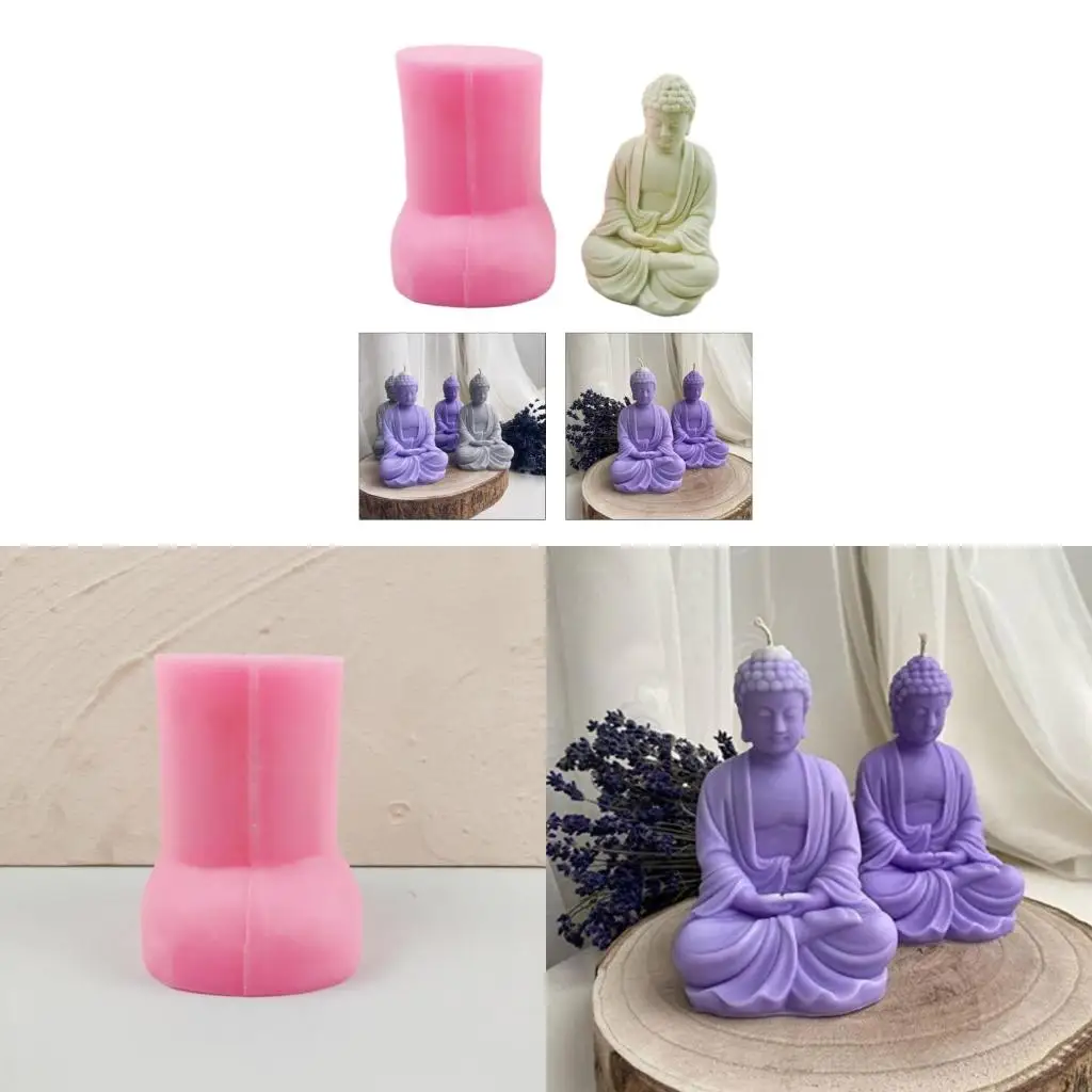 Silicone Buddhas Statue Decoration Sculpture Gypsum Mold Resin Epoxy Clay Crafts DIY Ornament Jewelry Making Tool