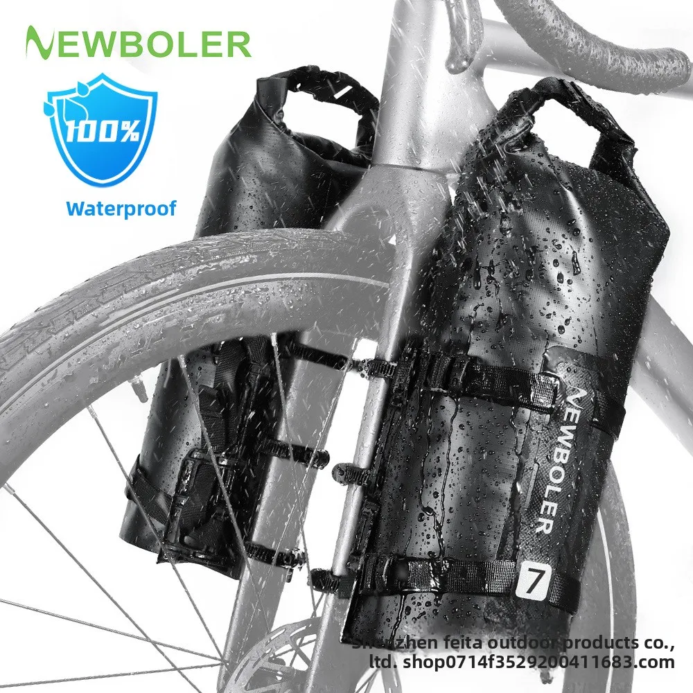 NEWBOLER Portable Multifunctional Bike Fork Bag 3L7L Waterproof Mountain Road Frame Bag Off-road Long Distance