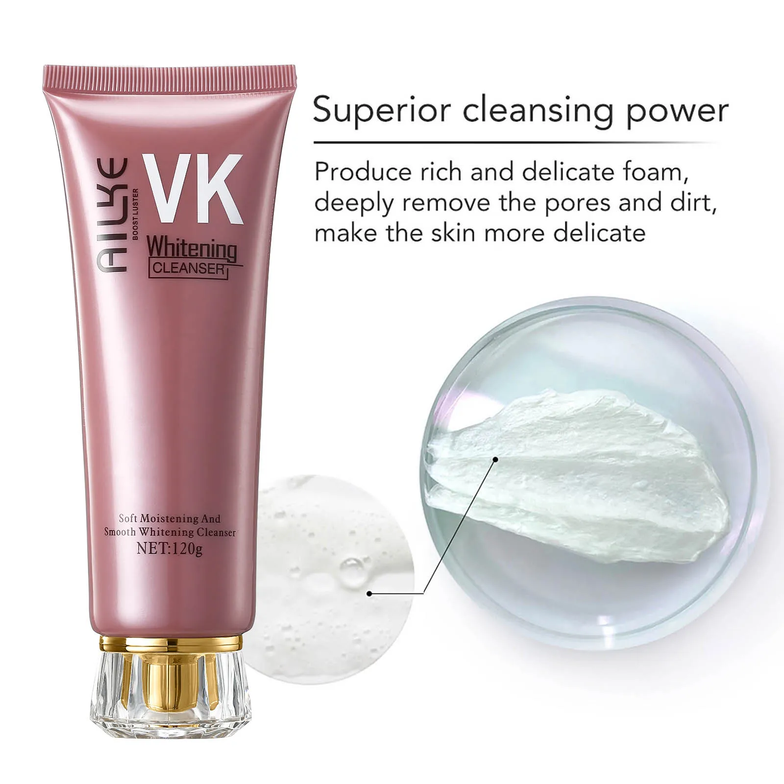 ครีมทาหน้า ailke เพิ่มความกระจ่างใส, สารต้านอนุมูลอิสระ, กระชับ, เพิ่มความมันวาวของผิวด้วยโซเดียมไฮยาลูโรเนต, ครีมบำรุงผิวหน้าให้ผิวสะอาด