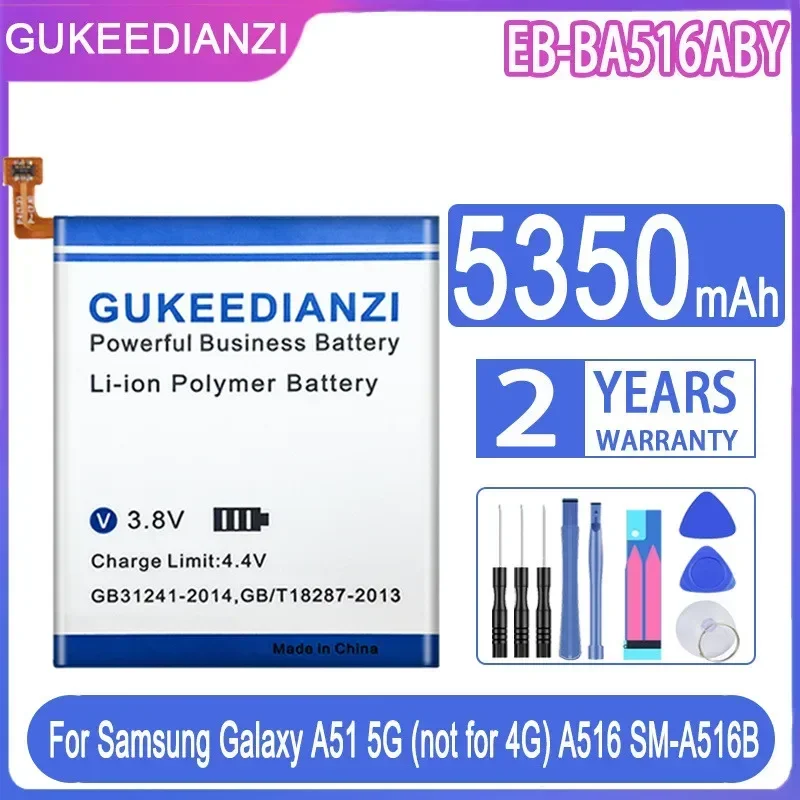 GUKEEDIANZI 5350mAh EB-BA516ABY Battery For Samsung Galaxy A51 5G (not for 4G) A516 SM-A516B/DS SM-A5160