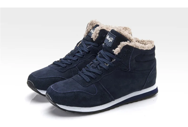 Winter Boots For Men Plush Winter Sneakers Plus Size Mens Winter Shoes Mans Footwear Warm Fur Snow Ankle Botas Hombre