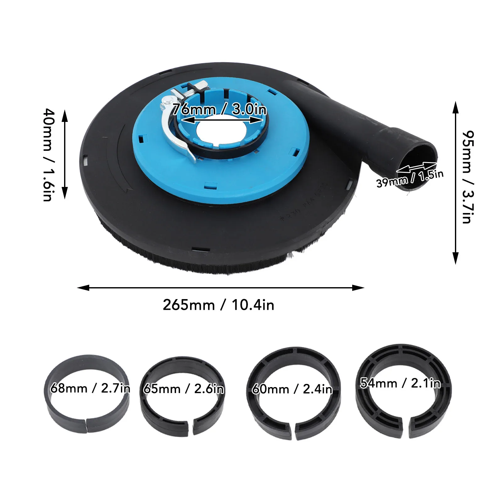 9 Polegada ângulo moedor poeira mortalha superfície moagem poeira mortalha para 230mm 9 Polegada ângulo moedor azul preto B-230L