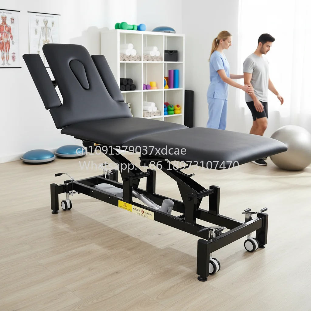 2026Electric 5 Section Examination Bed Chiropractic Stretcher Cosmetology Couches Physio Table Hi Lo Massage Table Bed
