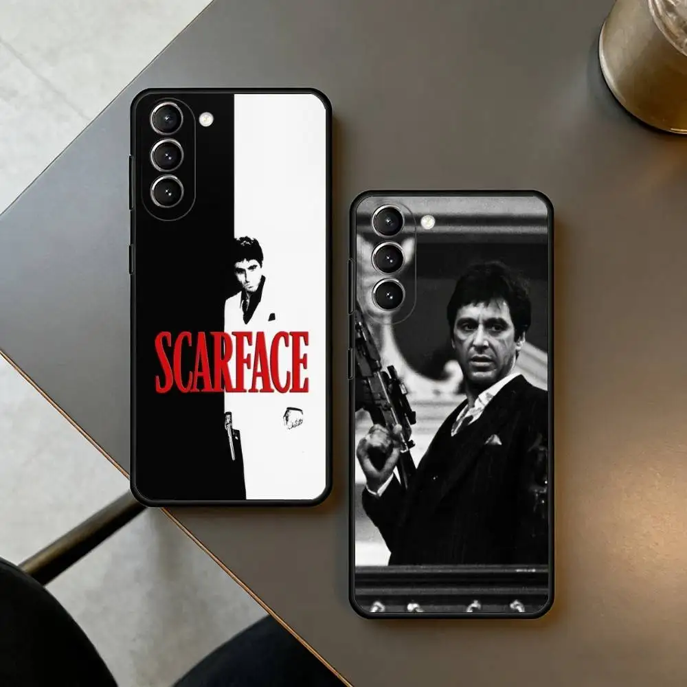 S-Scarface  Phone Case For Samsung S26,S25,S24,S23,S22,S21,S30,Ultra,Plus,Fe,Lite,Note,10,Black Cover