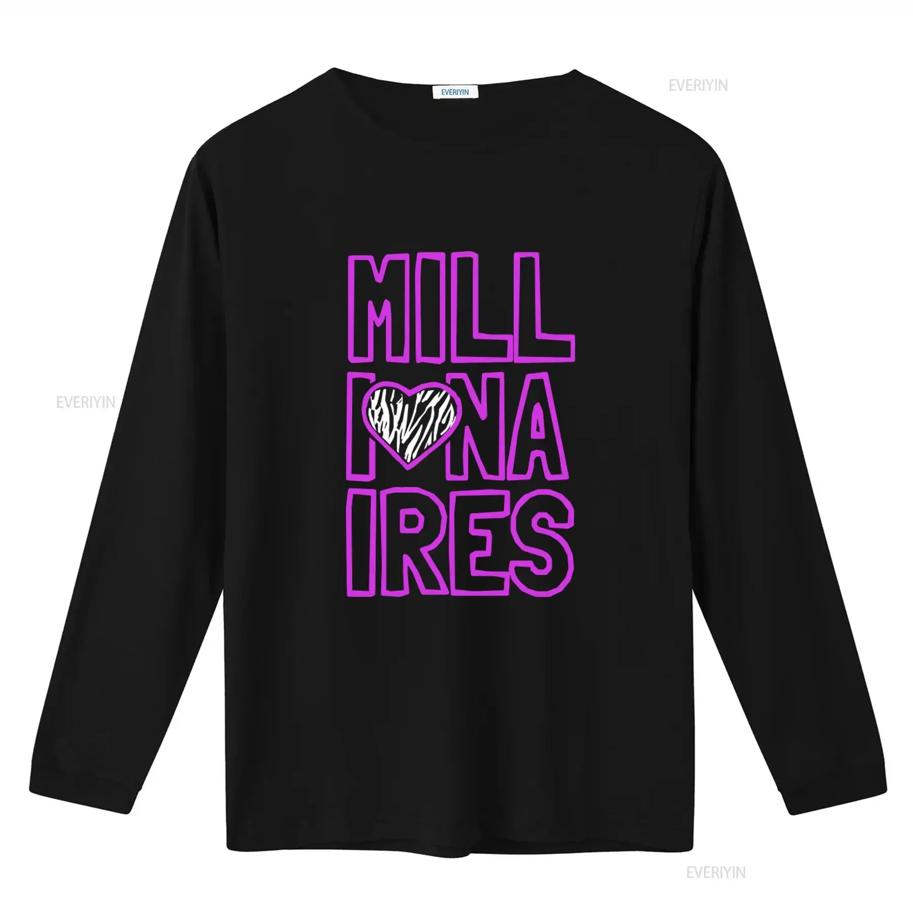 MILLIONAIRES Stacked Logo with Heart MySpace Scene Band T Shirt vintage Washed Soft Breathable designer clothes Casual Unisex