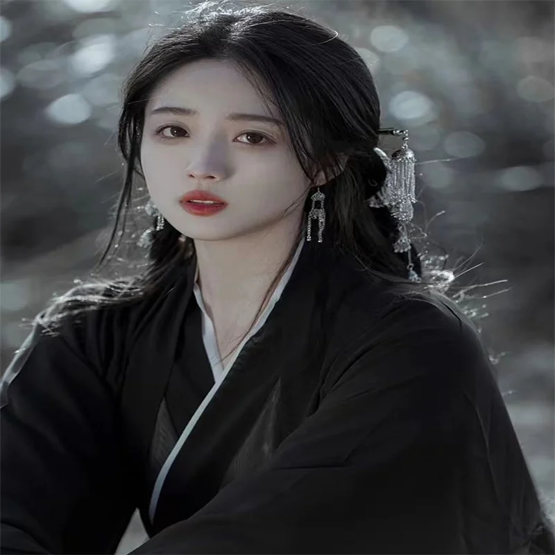 Ancient Fairy Princess Ming Dynasty Modern Hanfu Black Halloween Costumes Adults Women Chinese Style Dress Traditional Clothes