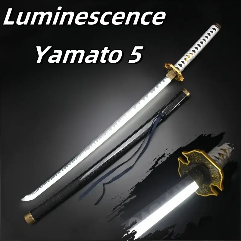 Luminescence Yamato 5 Katana Sword Real Size Japanese Anime Katana Sword Yamato Game Cosplay Prop Home Decoration Accessories