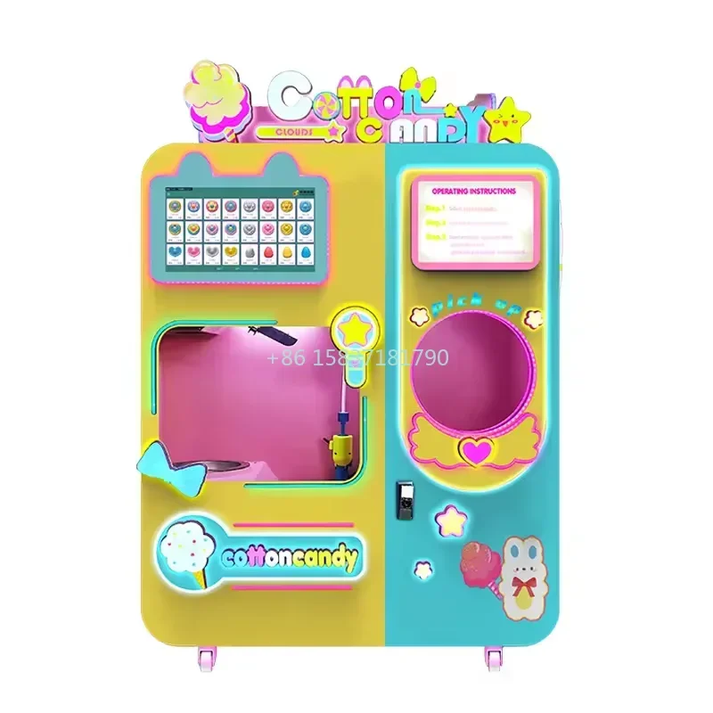 China High Quality Cotton Candy Machine Robotic Automatic Ice Cream Vending Machine Automatic Cotton Candy Vending Machine Price