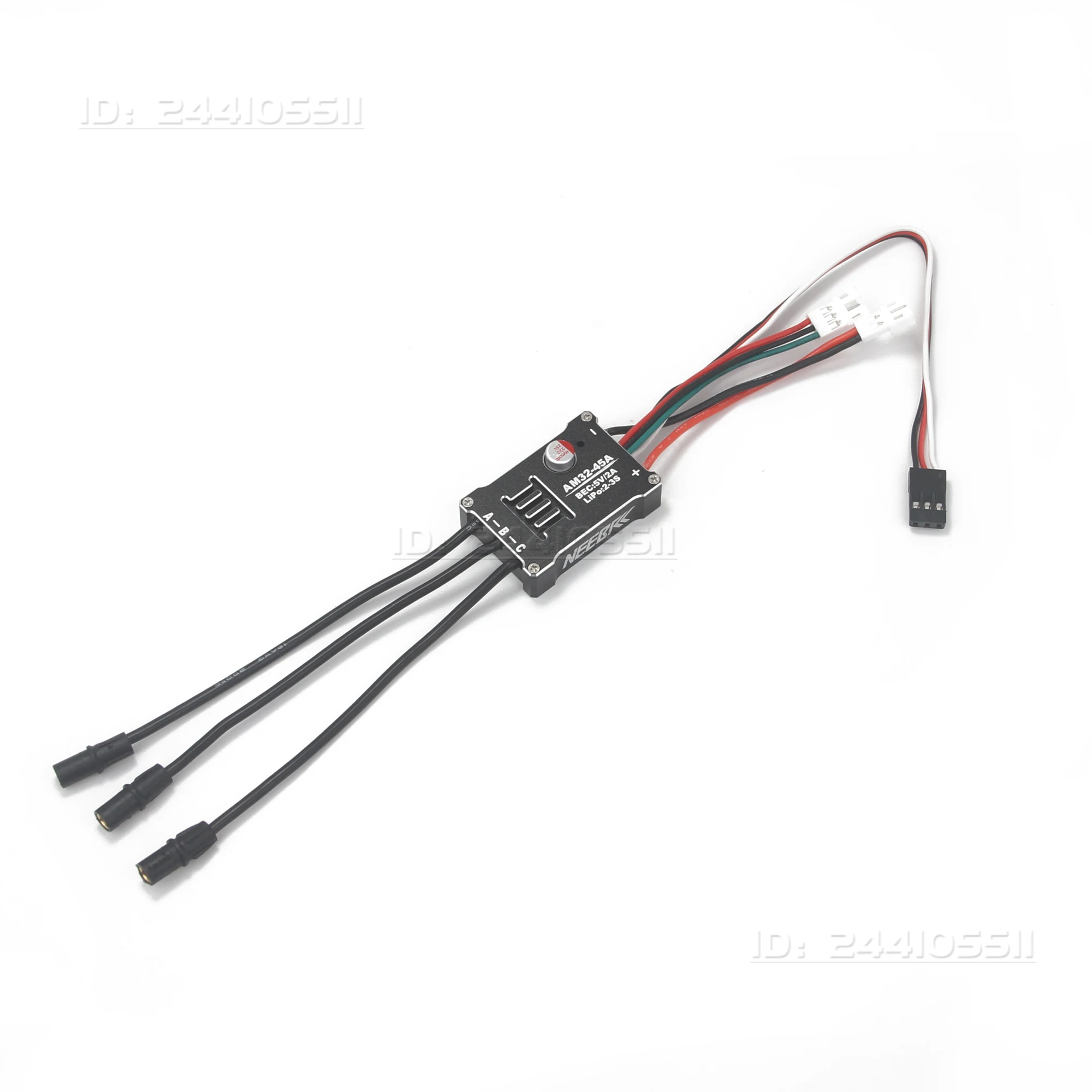 NEEBRC AM32 45A Brushless Metal Waterproof Vehidle Bidirectional ESC MX2.0 Plug for RC Car MN Tank 300/Climbing/Off Road Parts
