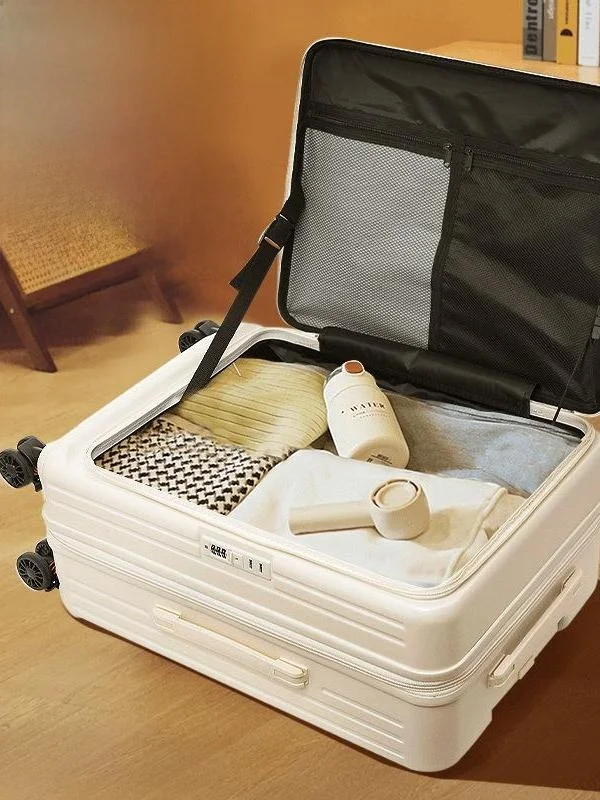 large-capacity-side-opening-silent-expandable-luggage-flip-cover-carry-on-suitcase-women's-travel-bag-handbag-22-inches