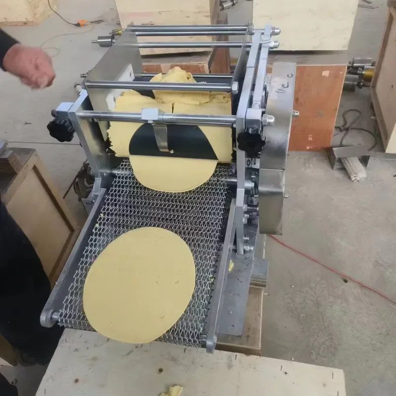 Fully Automatic Thickness Adjustable Flour Corn Tortilla Machine for Pressing Tacos Roti Bread Grain Tortillas