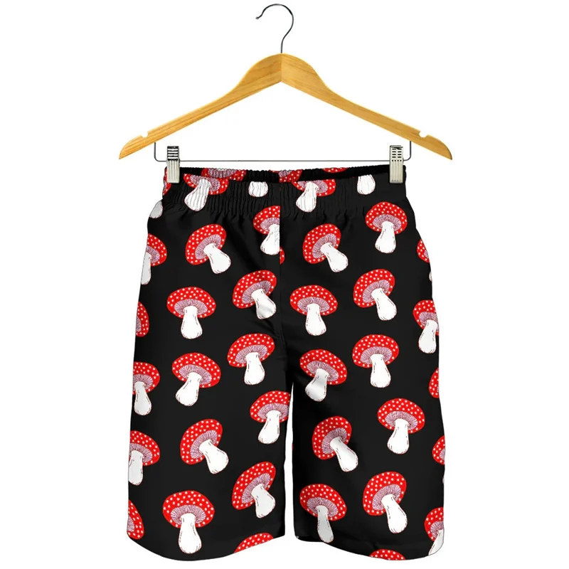 3D Mens Mushroom Shorts Y2k Summer Beach Short Pants Hawaii Beach Swimming Pants Women Kid Fun Cool Ice Shorts Board Short Tunks