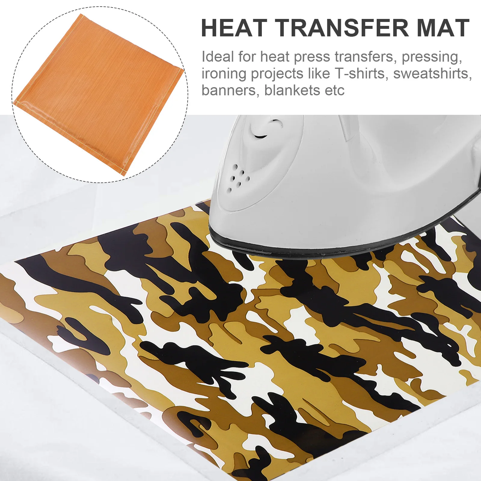 Heat Insulation Mat 8.5X6.7 Inch Thick Reusable Non Stick Ironing Pad For T-Shirts Sweatshirts Vinyl Transfer Projects