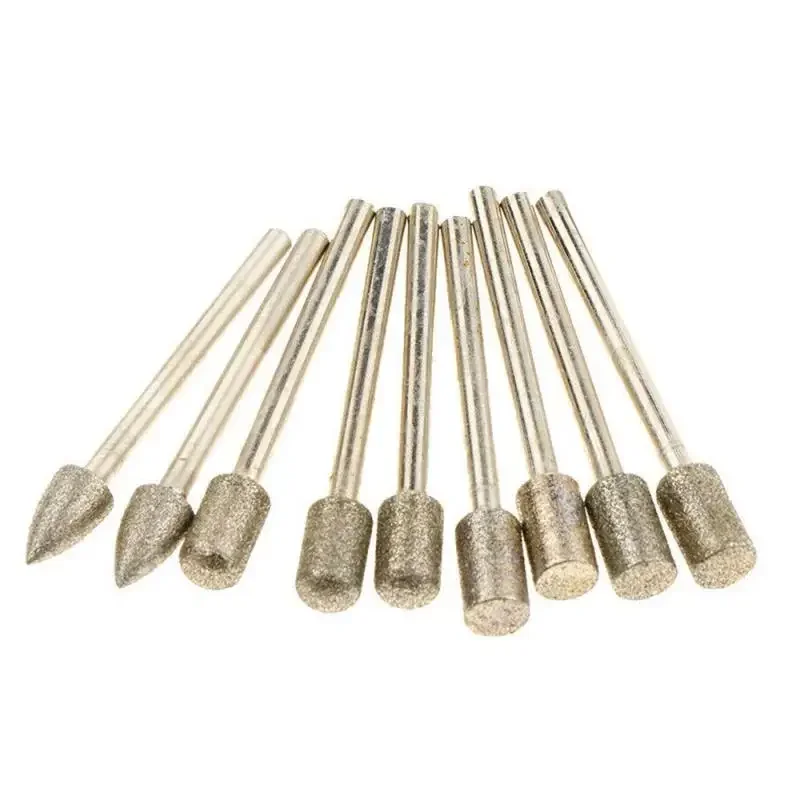 Mèches diamantées pour jeu de forets électriques, tête Dremel, accessoires pour jeu de grains éloignés, convertibles, outils de forage de bavure, 20 pièces, 3x6mm, 80