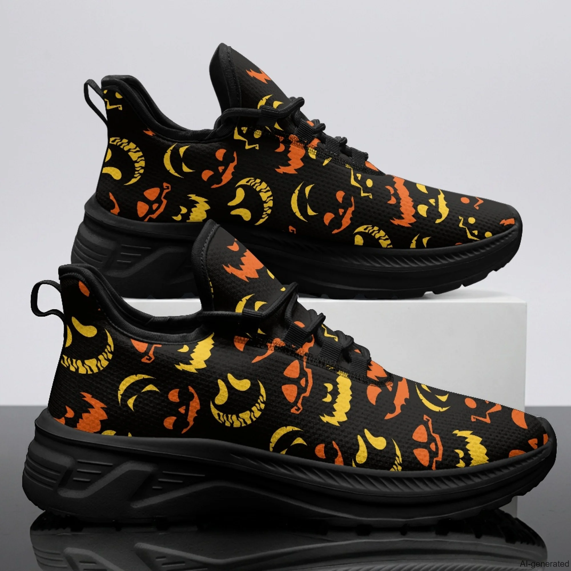 XIXIRIMIDO Sports Running Shoes Nurse Shoes Black Sneakers Nursing Hospital Shoes Comfortable Walking Shoes for Man Halloween