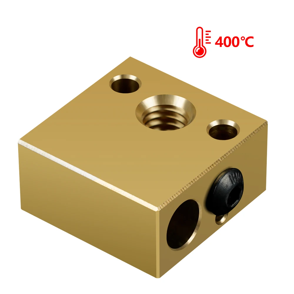 Bloco de calor para impressora 3D, chapeamento de cobre, bloco aquecido, liga de titânio, Ender 3, CR-10, Hotend