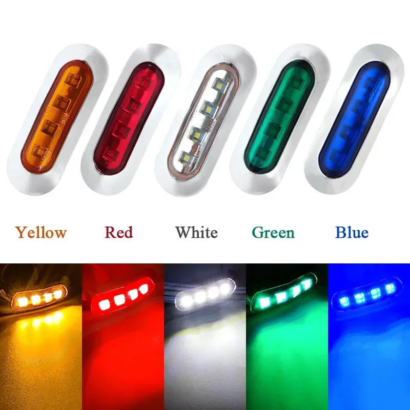 10 قطعة LED مؤشر العلامات الجانبية أضواء السيارة الجبهة الخلفية الذيل التخليص مصباح الضوء الأحمر لحافلة شاحنة شاحنة مقطورة 12 فولت 24 فولت Universi