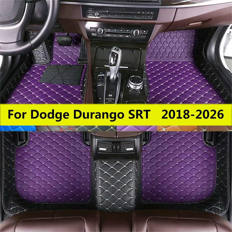 

6-местные напольные коврики подходят для Dodge Durango SRT WD 2018 2019 2020 2021 2022 2023 2024 2025 2026 автомобильные кожаные подушечки для ног авто ковер коврик